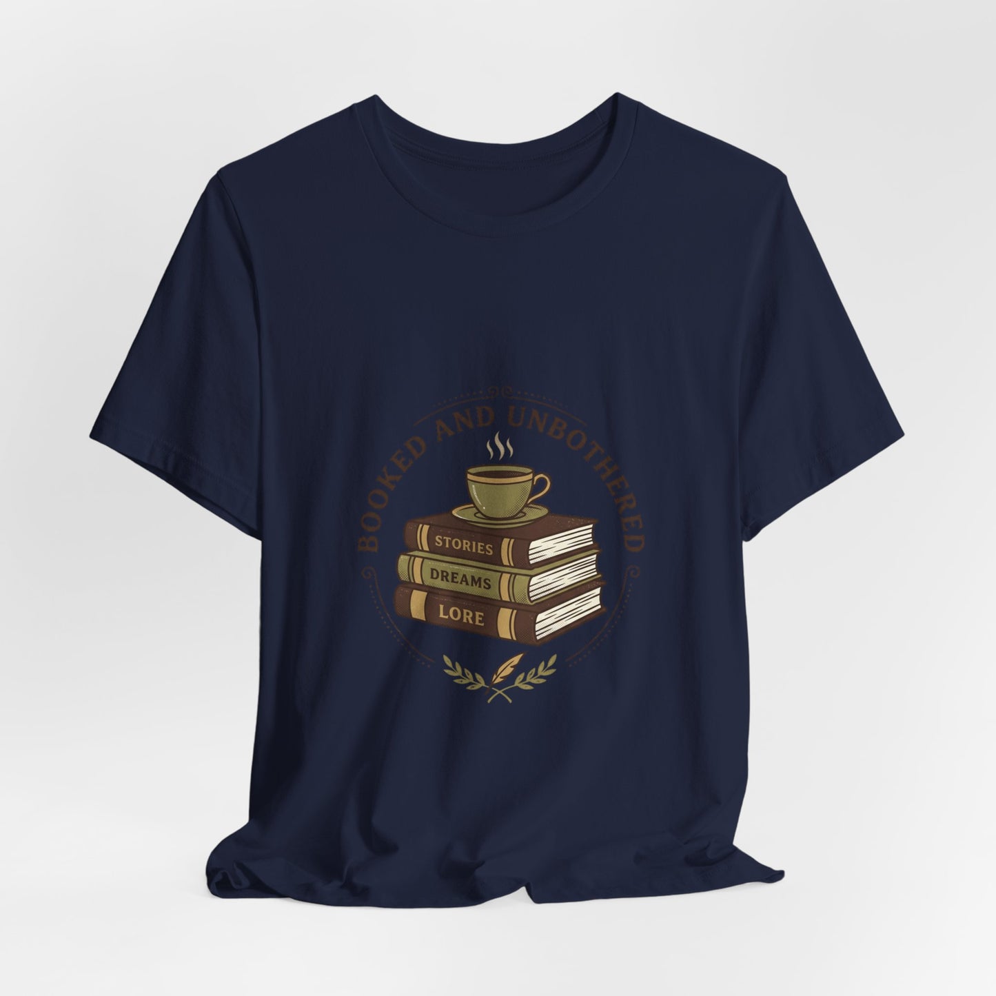 Booked and Unbothered T-Shirt | Book Lover shirt, cozy reader tee
