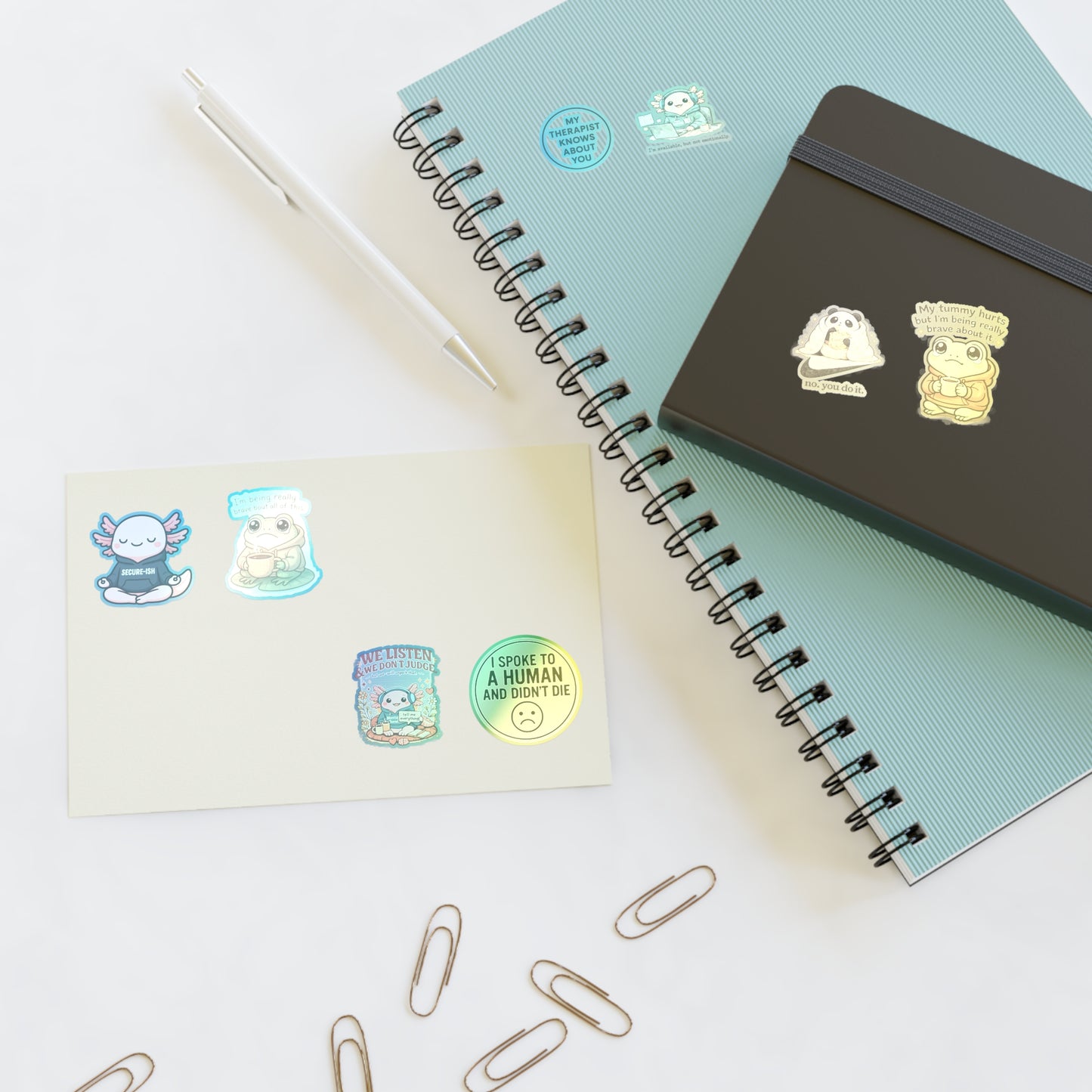 Coping Crew Sticker Sheet — Anxiety Support & Comfort Stickers