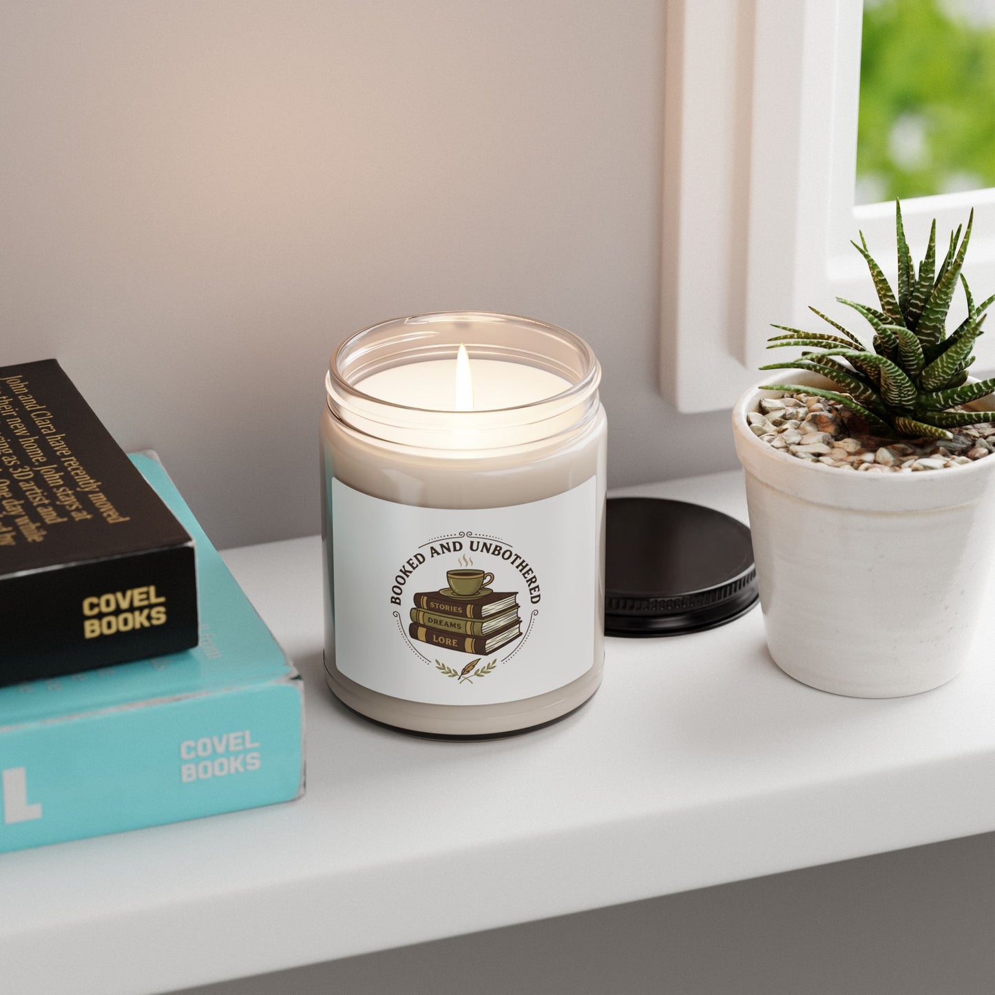 Booked and Unbothered Soy Candle, Book Lover, Cozy Reader Candle