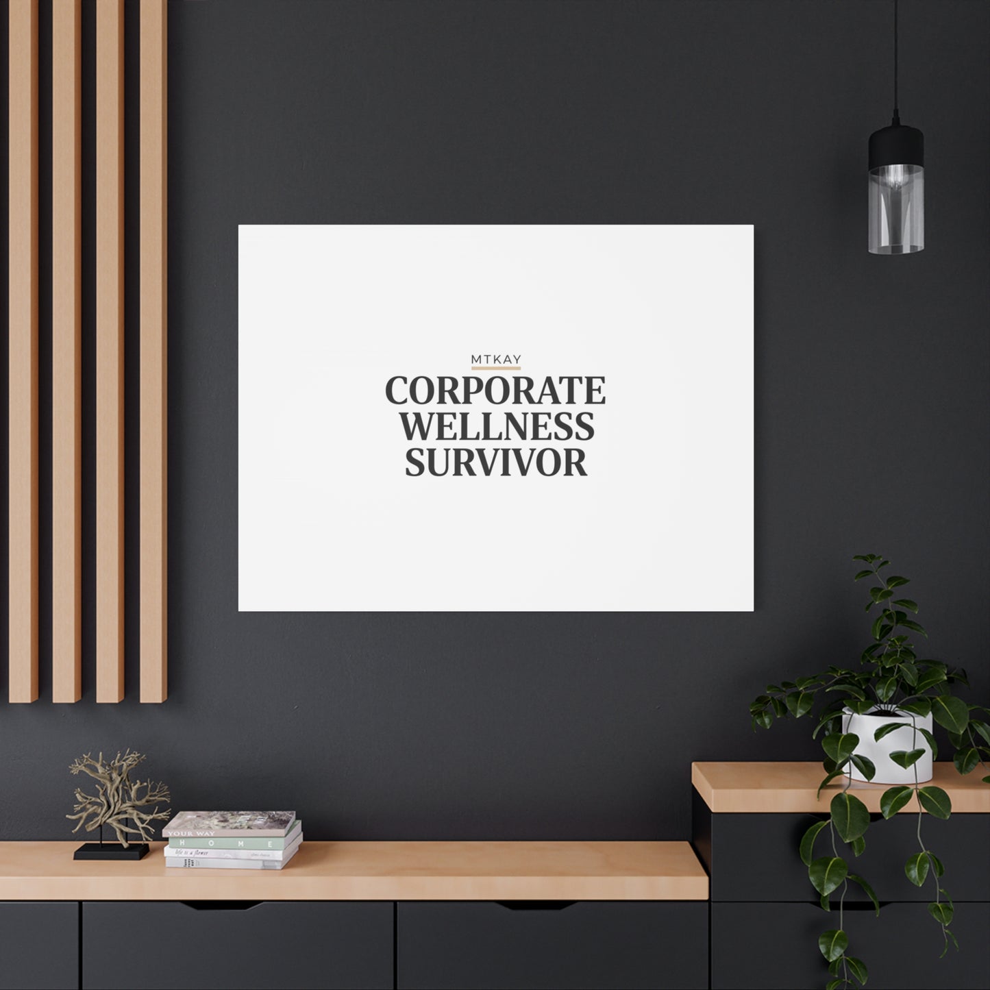 Corporate Wellness Survivor Canvas | cortisol shirt, stress meme, burnout humor