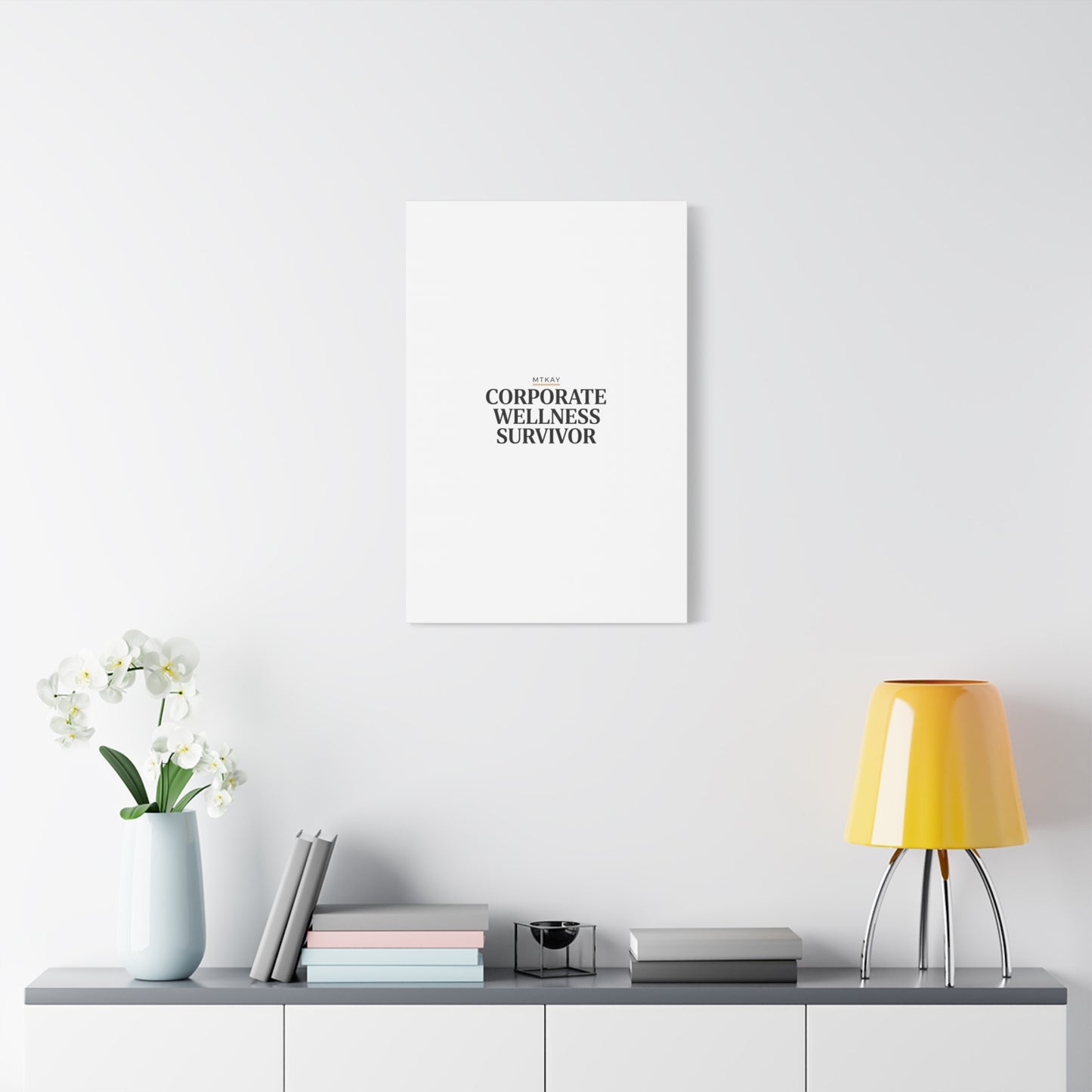 Corporate Wellness Survivor Canvas | cortisol shirt, stress meme, burnout humor