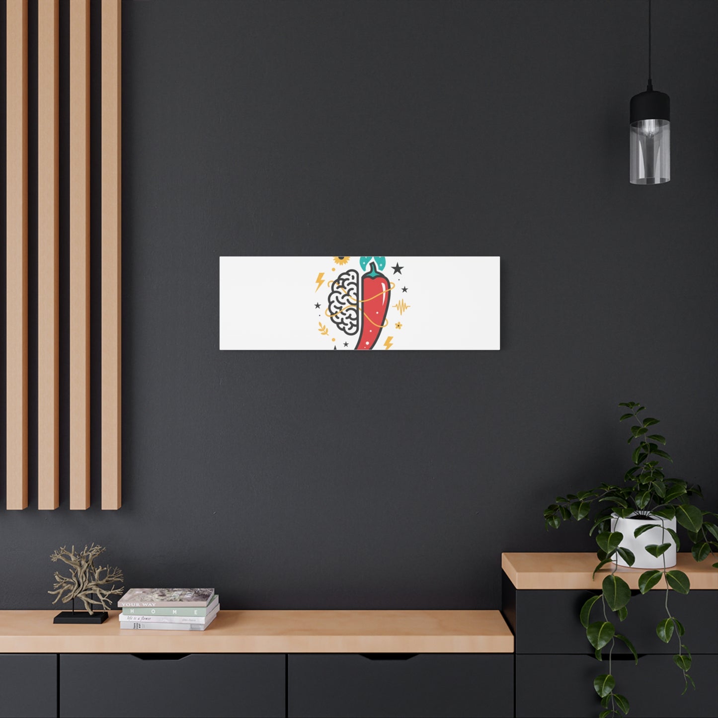 Neurodivergent Pride Brain & Chili Art Canvas | autism acceptance, autistic pride