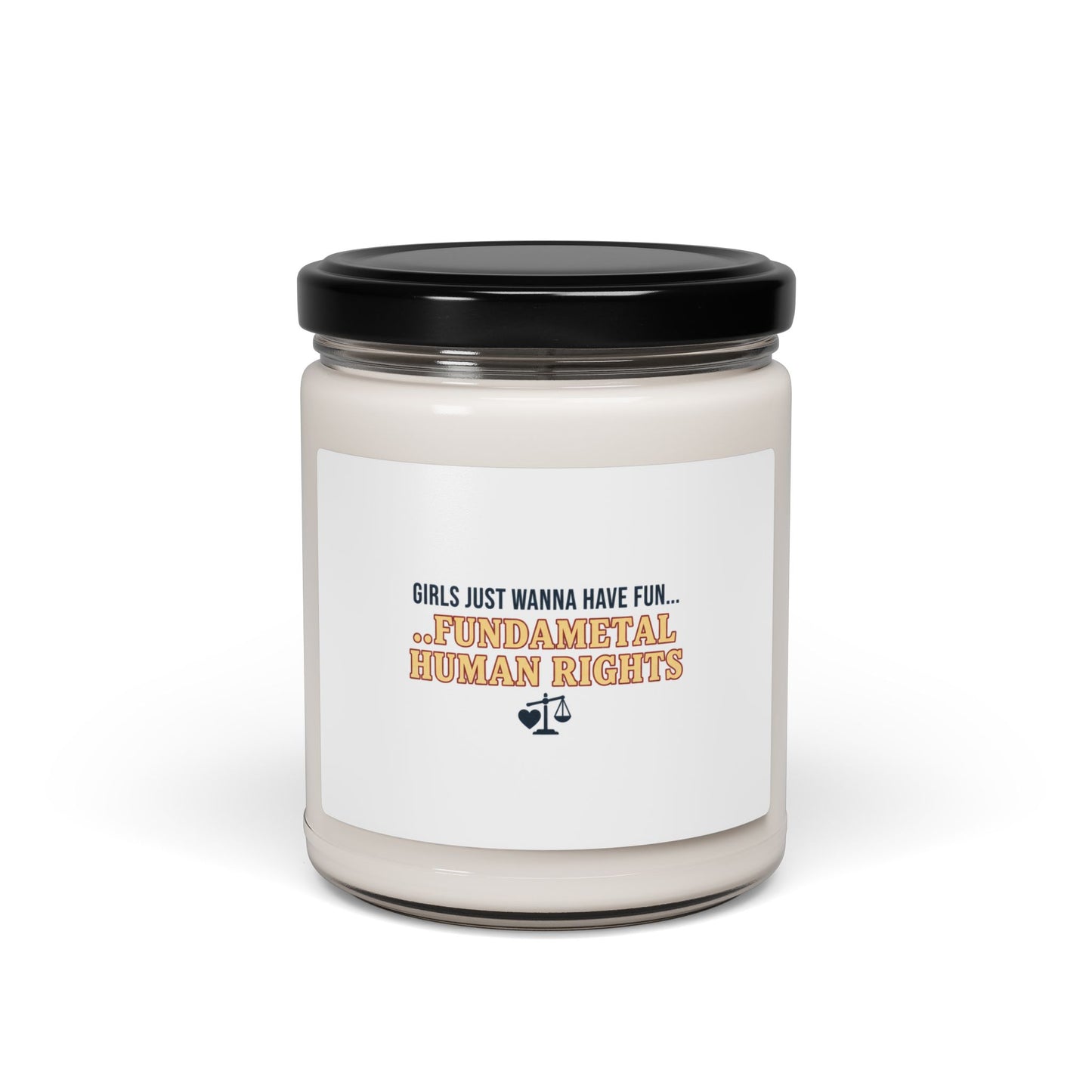 Fundamental Human Rights Soy Candle | International Women's Day, IWD Typography