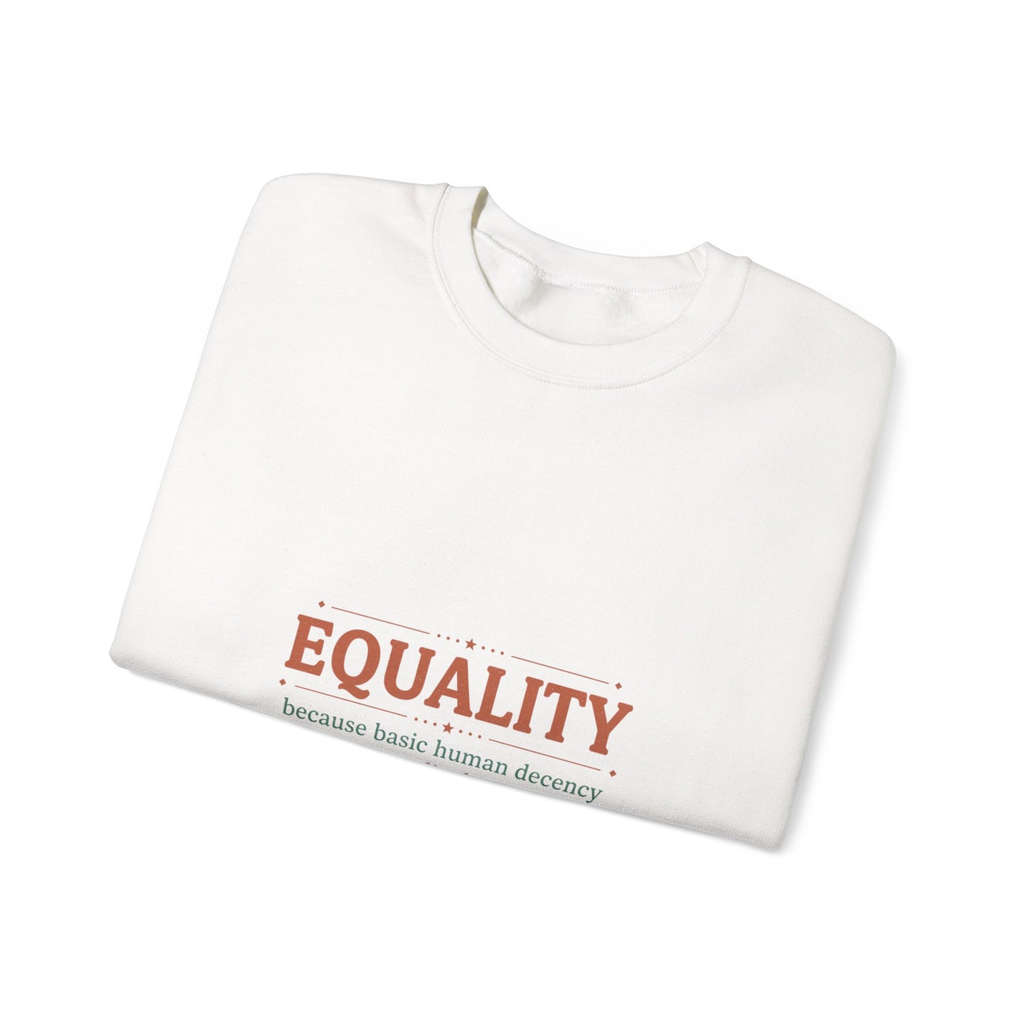 Equality Typography Crewneck Sweatshirt | IWD feminist slogan graphic, empowerment design