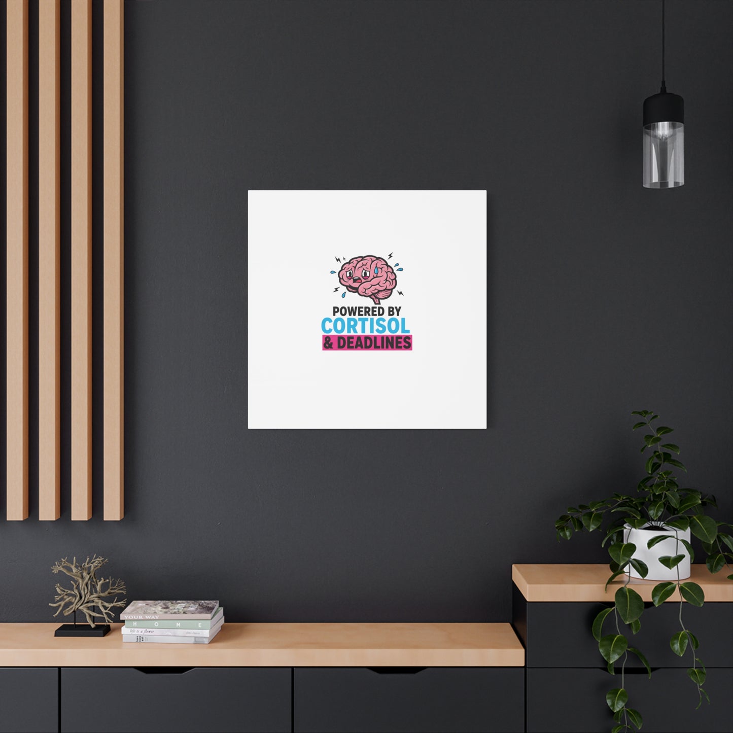 Powered by Cortisol & Deadlines Canvas | stress meme, burnout humor