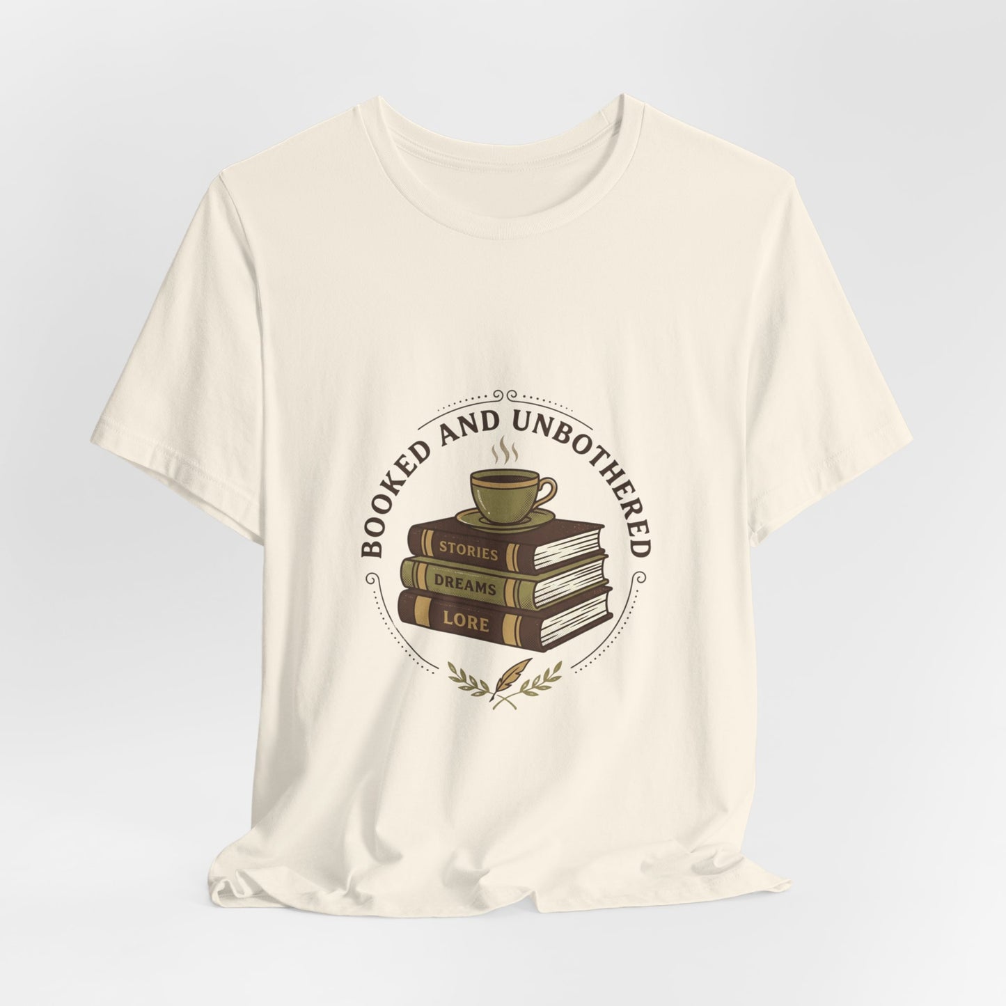 Booked and Unbothered T-Shirt | Book Lover shirt, cozy reader tee