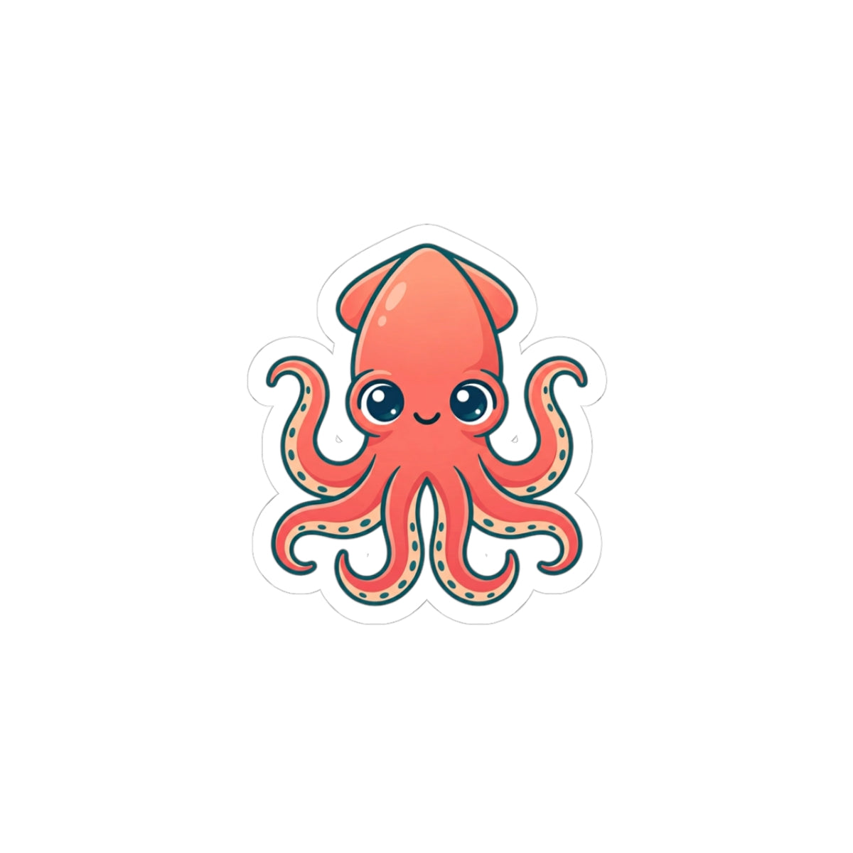 Cute Squid Sticker | Book Lover, Cozy Reader Sticker