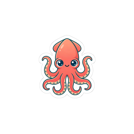 Cute Squid Sticker | Book Lover, Cozy Reader Sticker