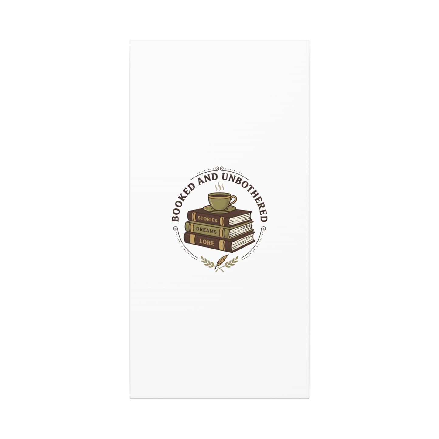 Booked and Unbothered Canvas, Book Lover Decor | Cozy Reading, Dark Academia