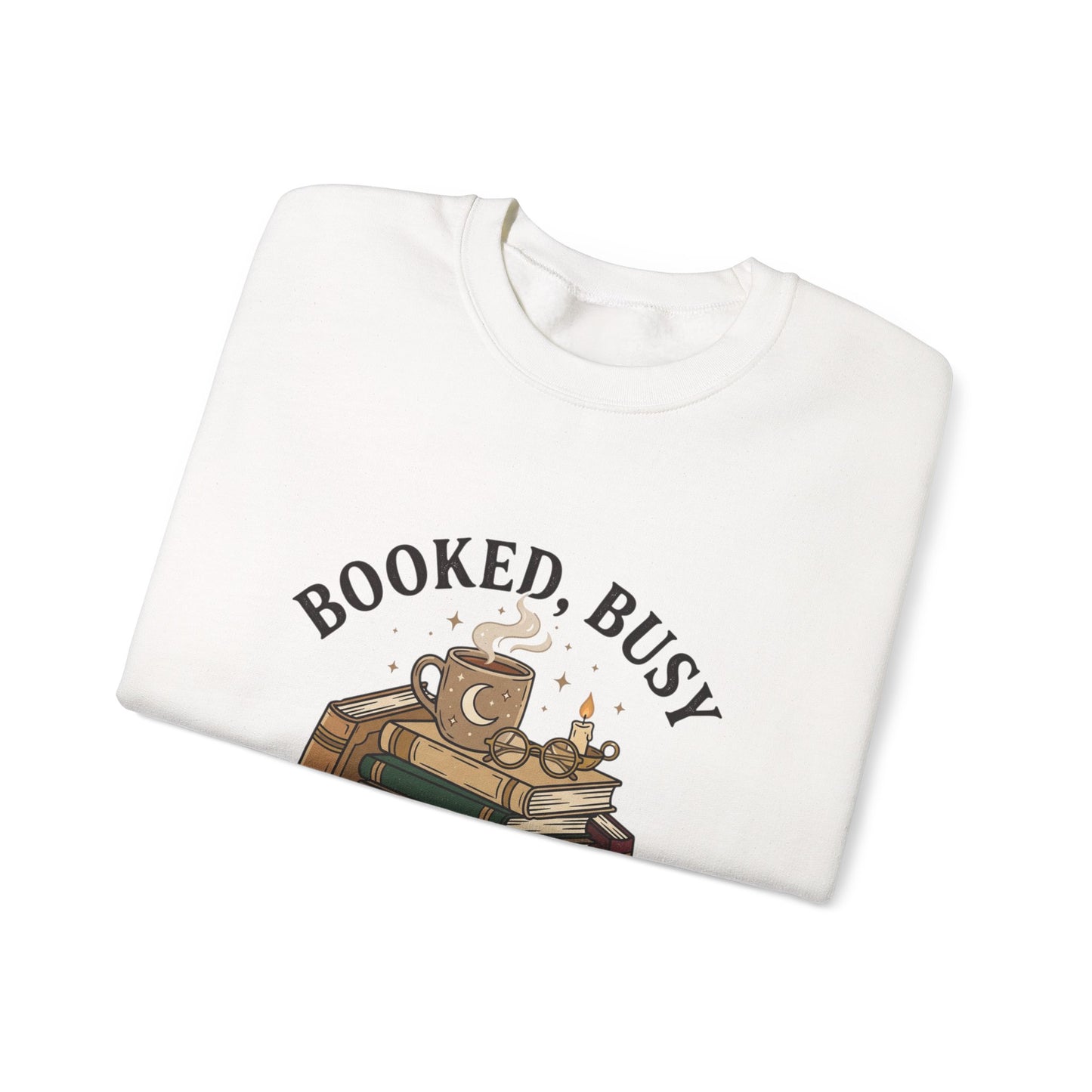 Booked Busy and Introverting Sweatshirt | Book Lover, Cozy Reader