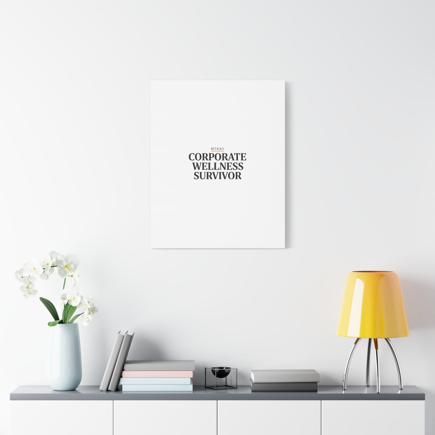 Corporate Wellness Survivor Canvas | cortisol shirt, stress meme, burnout humor