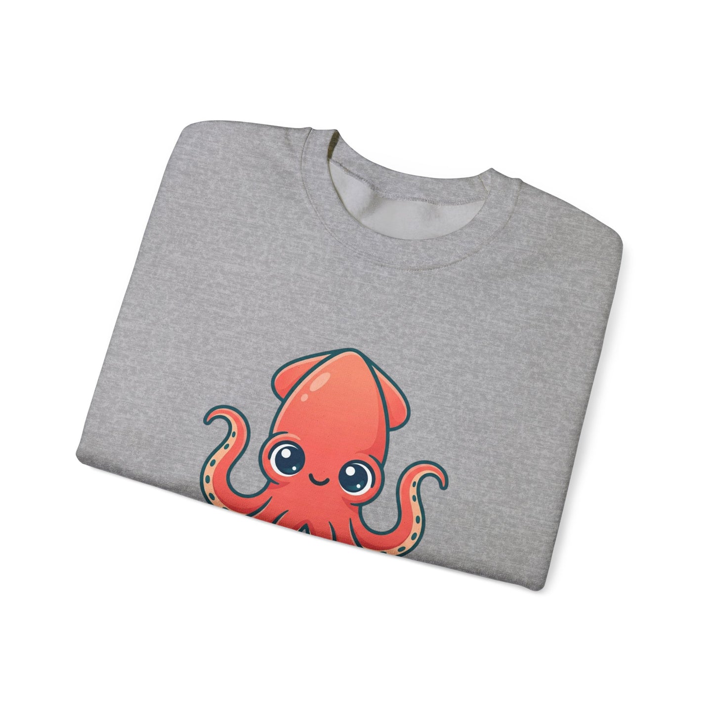 Cute Red Squid Crewneck Sweatshirt | book lover, cozy reader