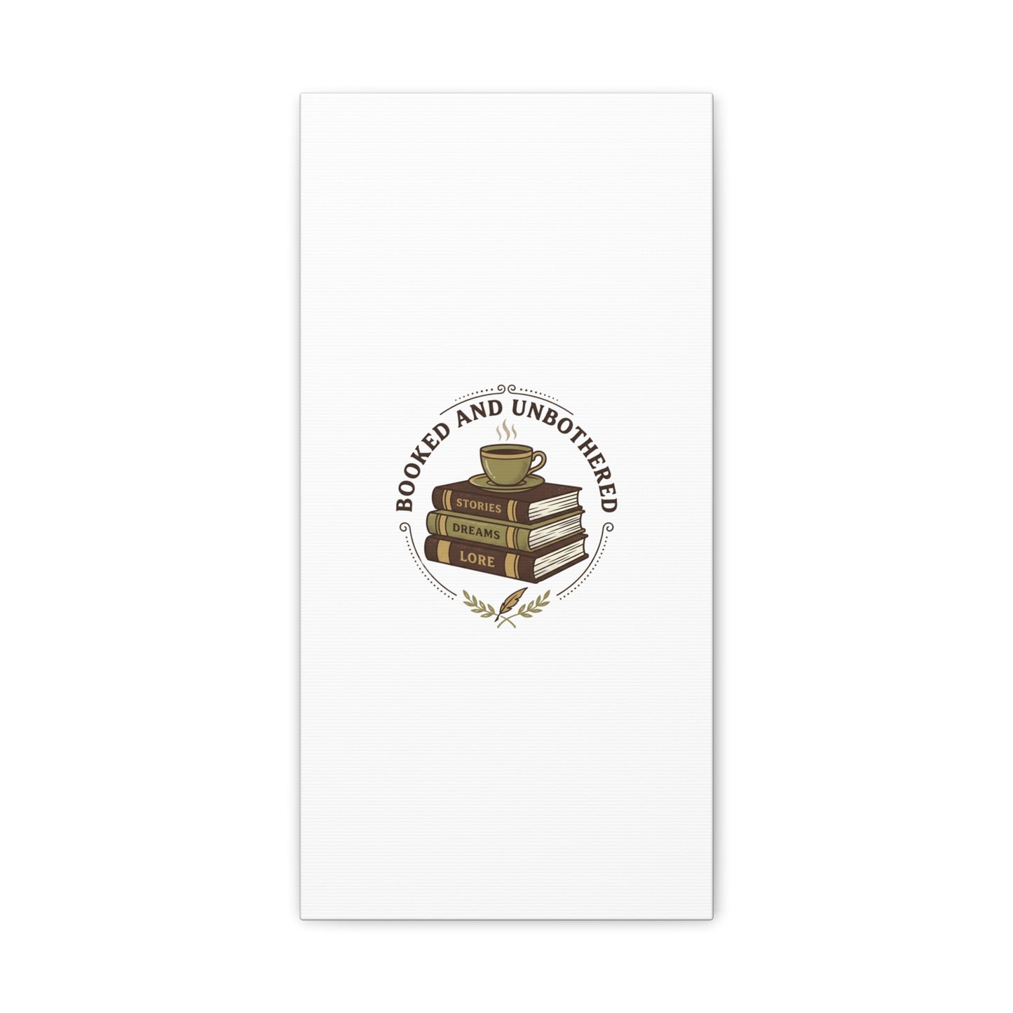 Booked and Unbothered Canvas, Book Lover Decor | Cozy Reading, Dark Academia