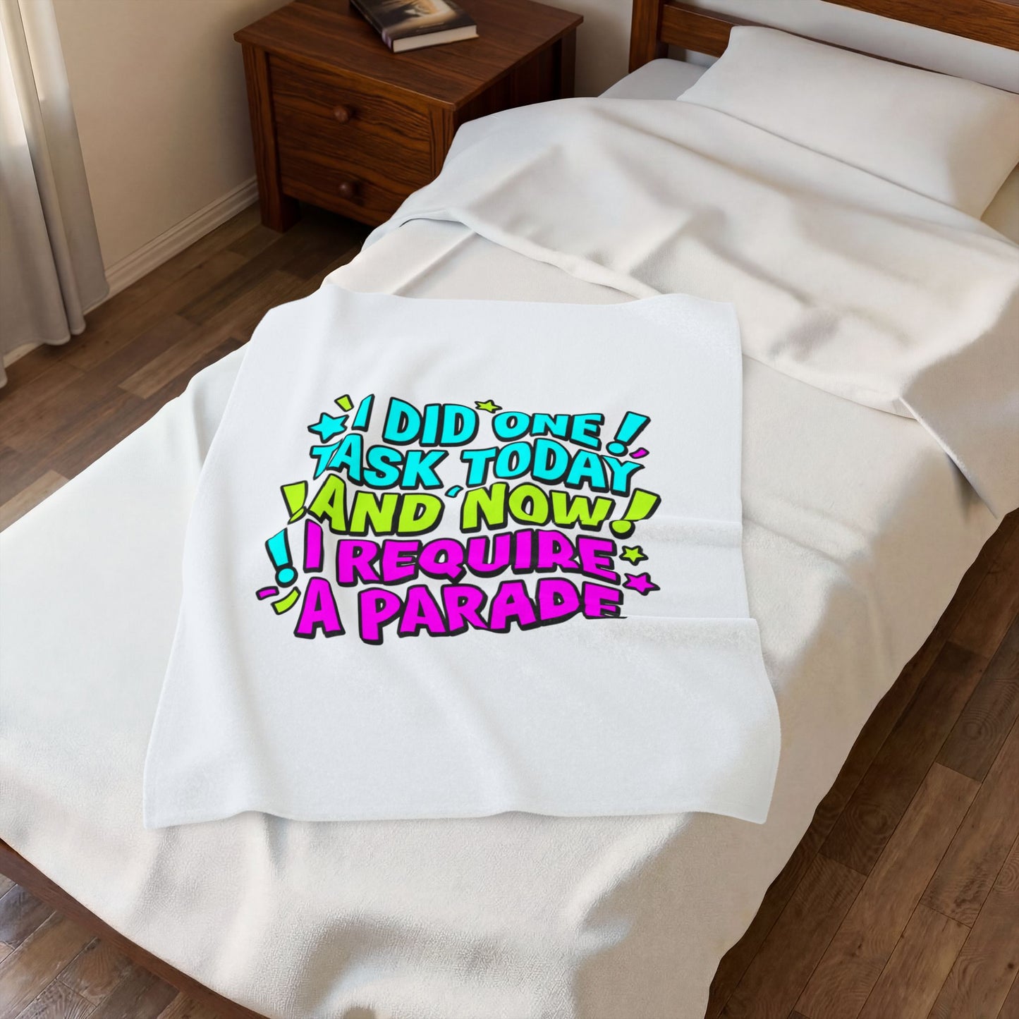 I Did One Task Today, I Require A Parade Velveteen Plush Blanket | meme-core, cringe-core