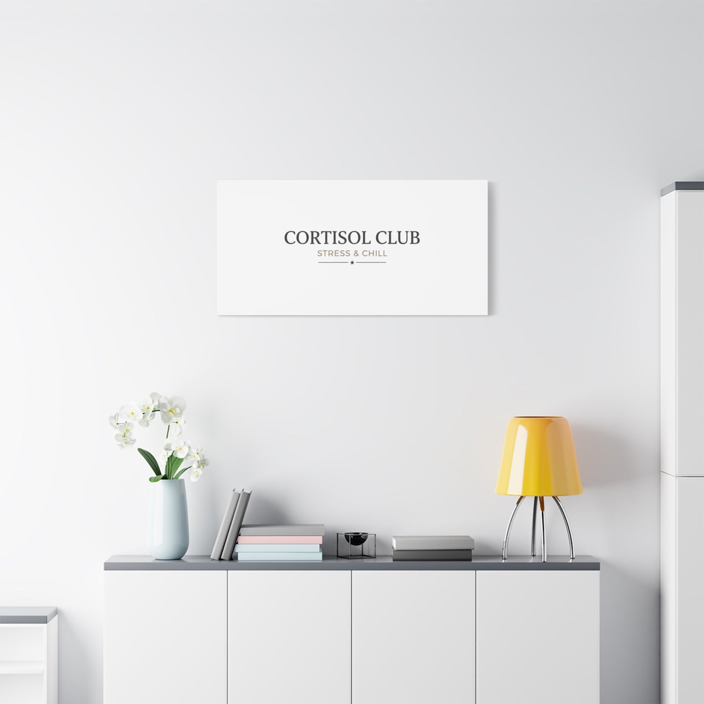 Cortisol Club Stress & Chill Canvas | stress meme, burnout humor