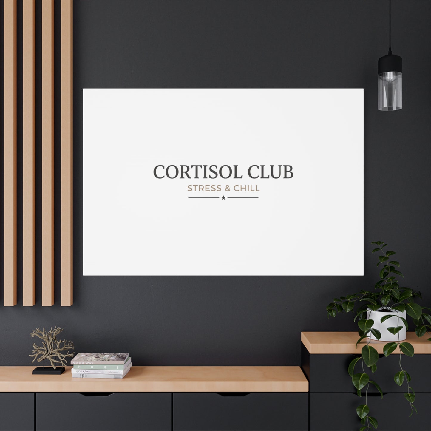 Cortisol Club Stress & Chill Canvas | stress meme, burnout humor