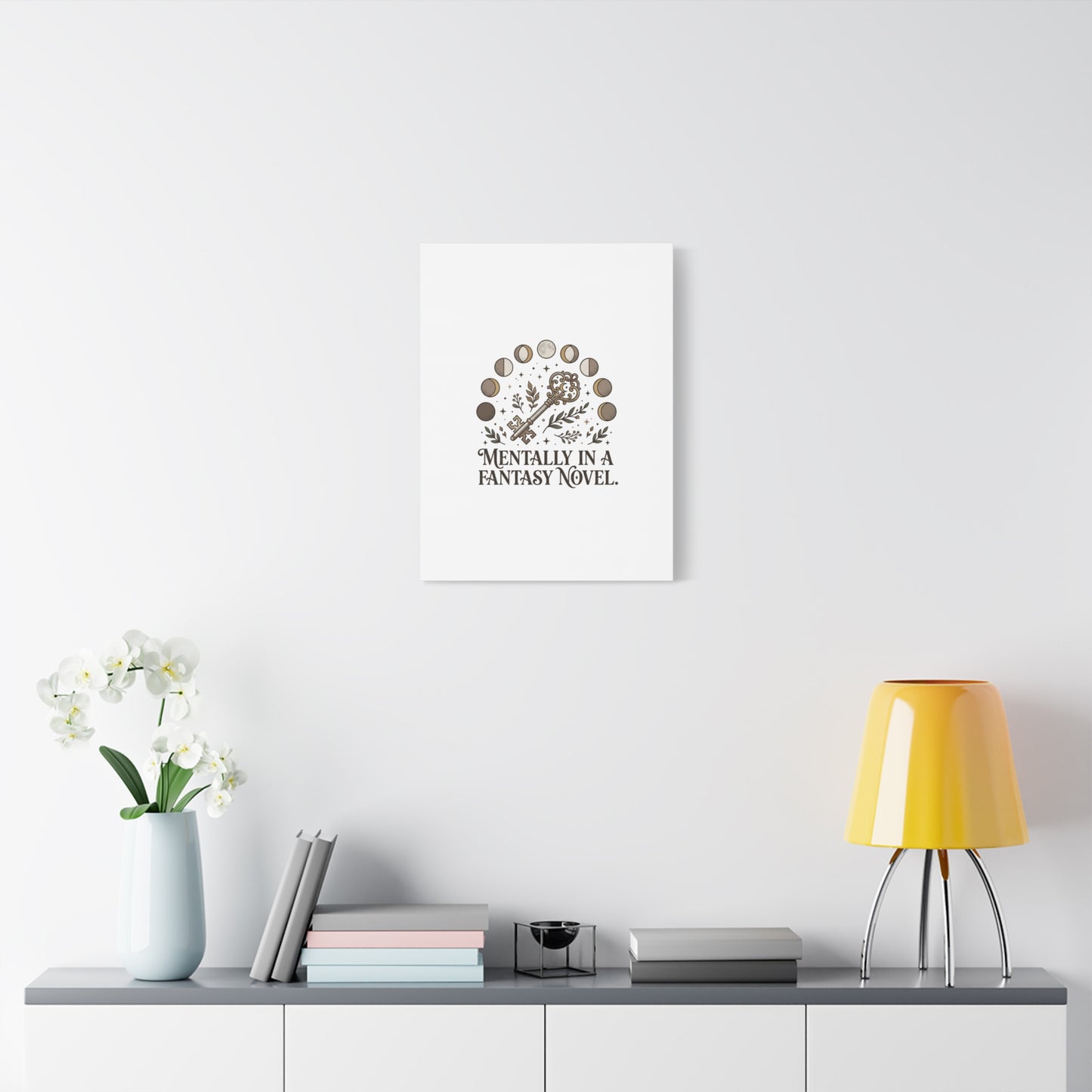 Mentally in a Fantasy Novel Canvas | Book Lover, Dark Academia Print