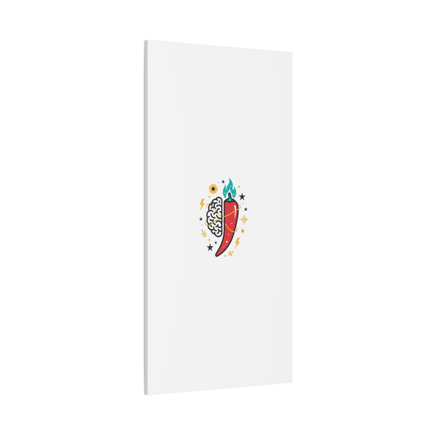 Neurodivergent Pride Brain & Chili Art Canvas | autism acceptance, autistic pride