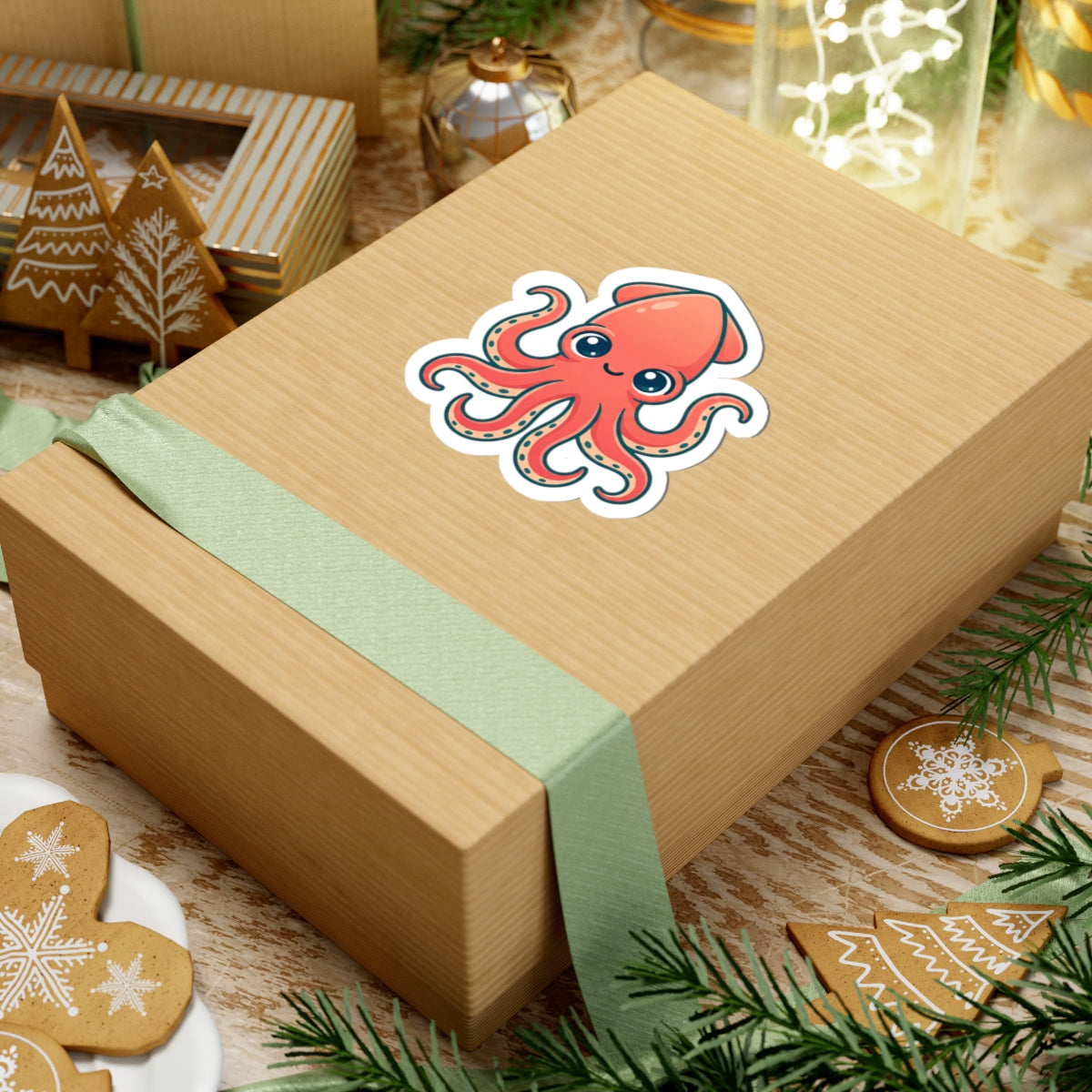 Cute Squid Sticker | Book Lover, Cozy Reader Sticker