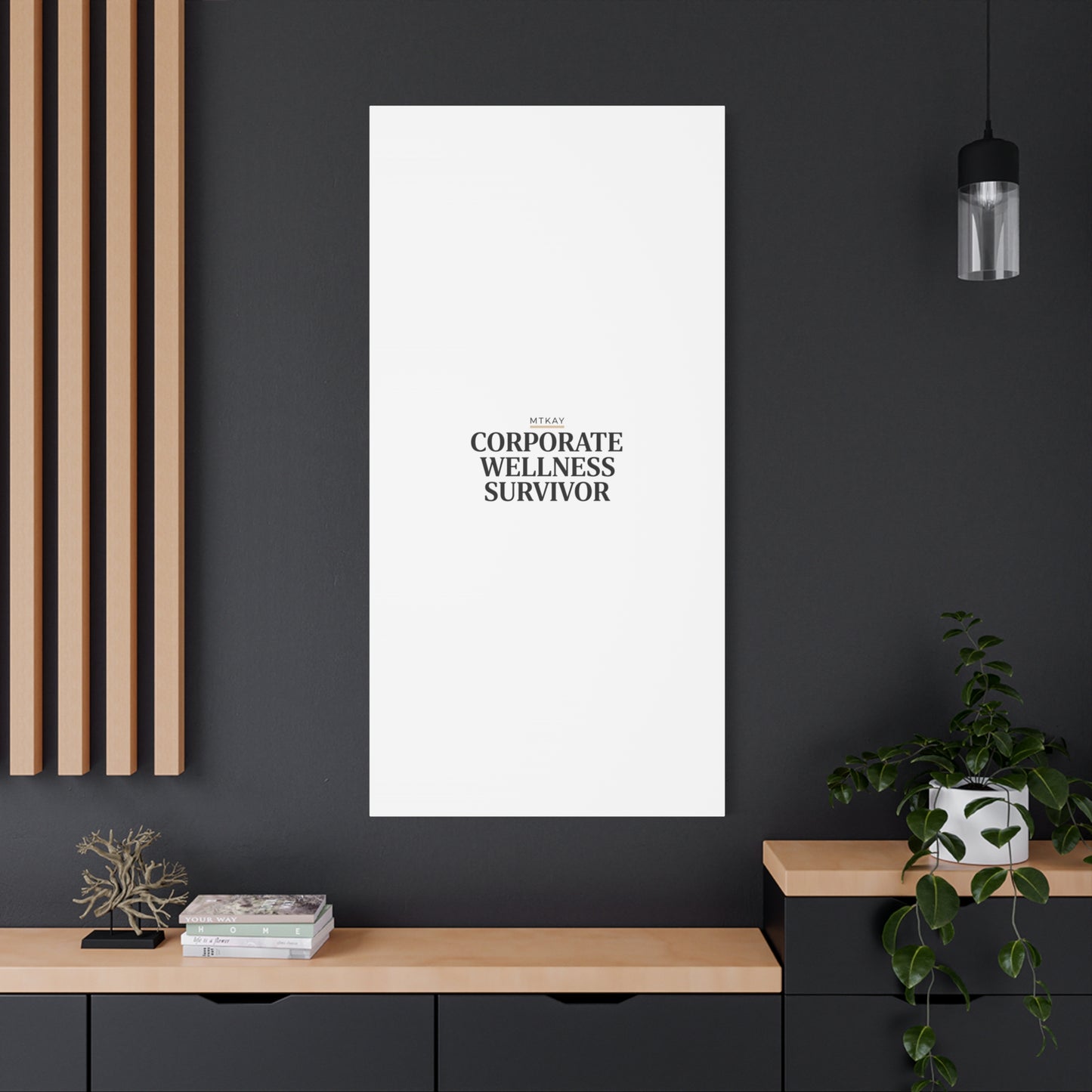 Corporate Wellness Survivor Canvas | cortisol shirt, stress meme, burnout humor