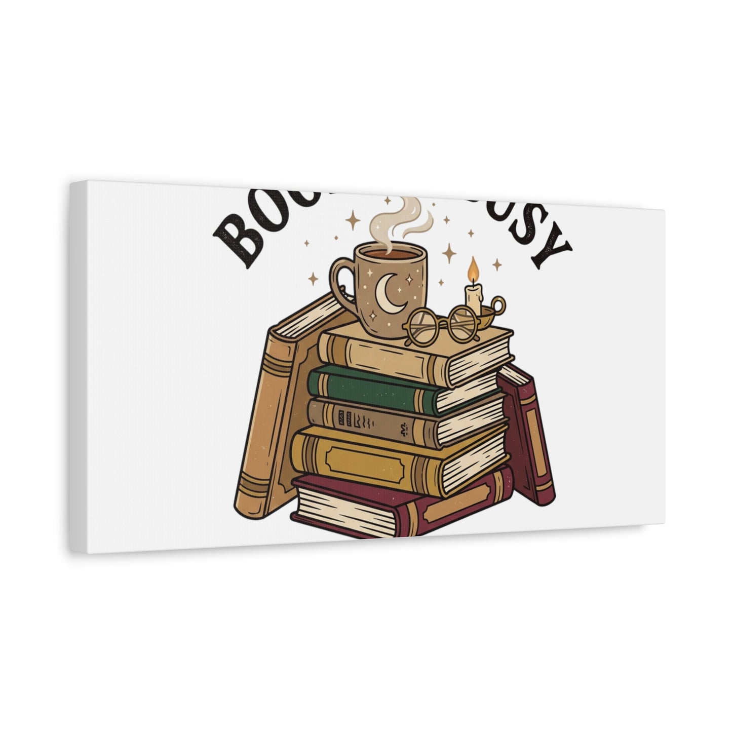 Booked, Busy and Introverting Canvas | Book Lover, Cozy Reader Decor