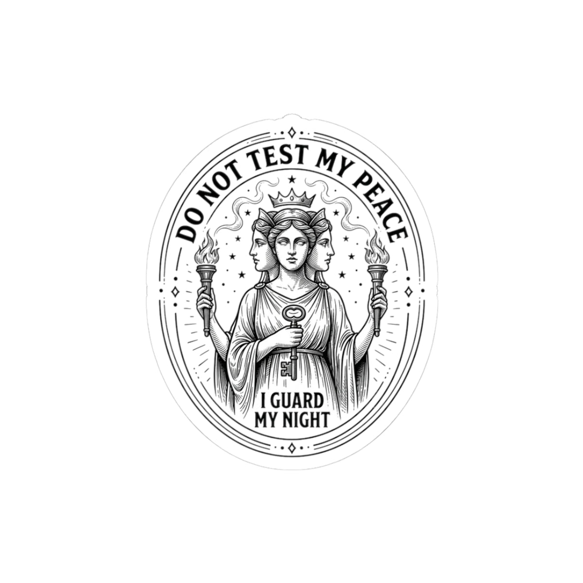 Do Not Test My Peace Kiss-Cut Sticker | Greek Mythology, Mythcore