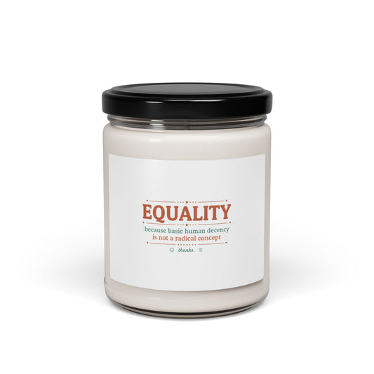 Equality Typography Candle | IWD feminist slogan, empowerment design