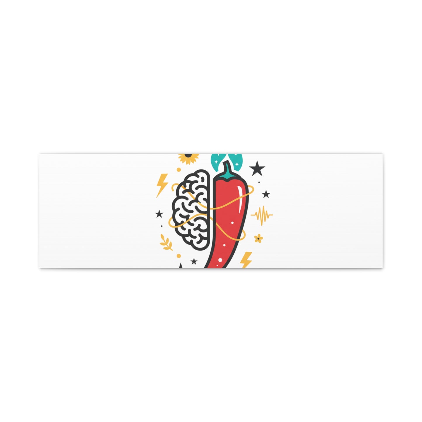 Neurodivergent Pride Brain & Chili Art Canvas | autism acceptance, autistic pride