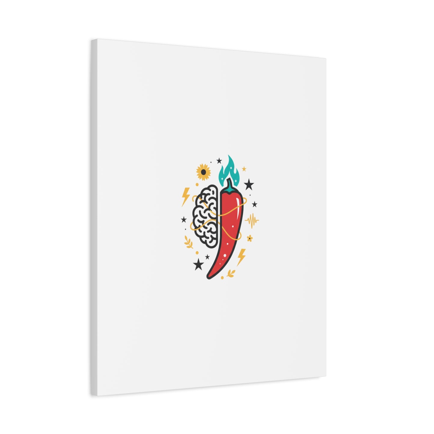 Neurodivergent Pride Brain & Chili Art Canvas | autism acceptance, autistic pride