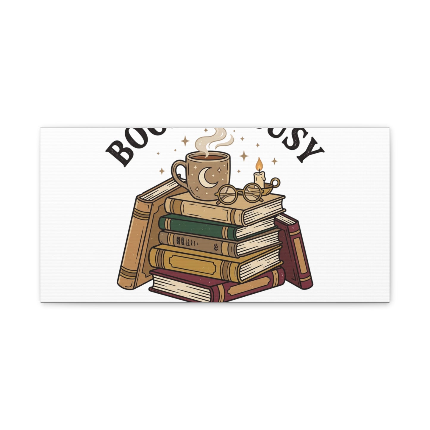 Booked, Busy and Introverting Canvas | Book Lover, Cozy Reader Decor