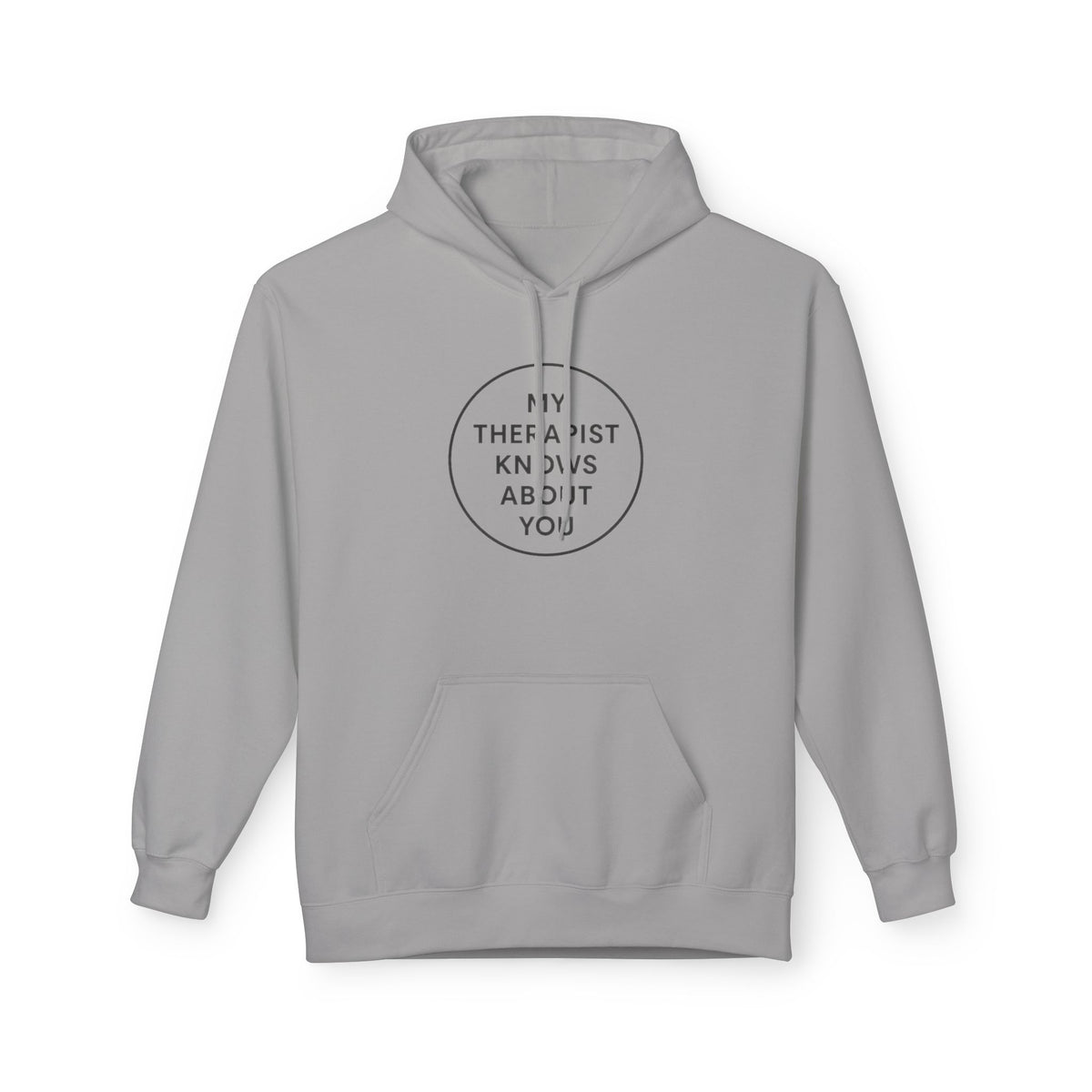 Therapist Knows About You Hoodie — Minimalist Circle Graphic Mental Health Support Pullover