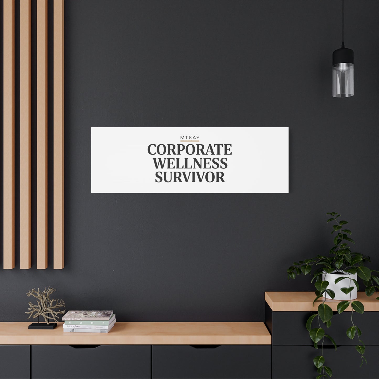 Corporate Wellness Survivor Canvas | cortisol shirt, stress meme, burnout humor