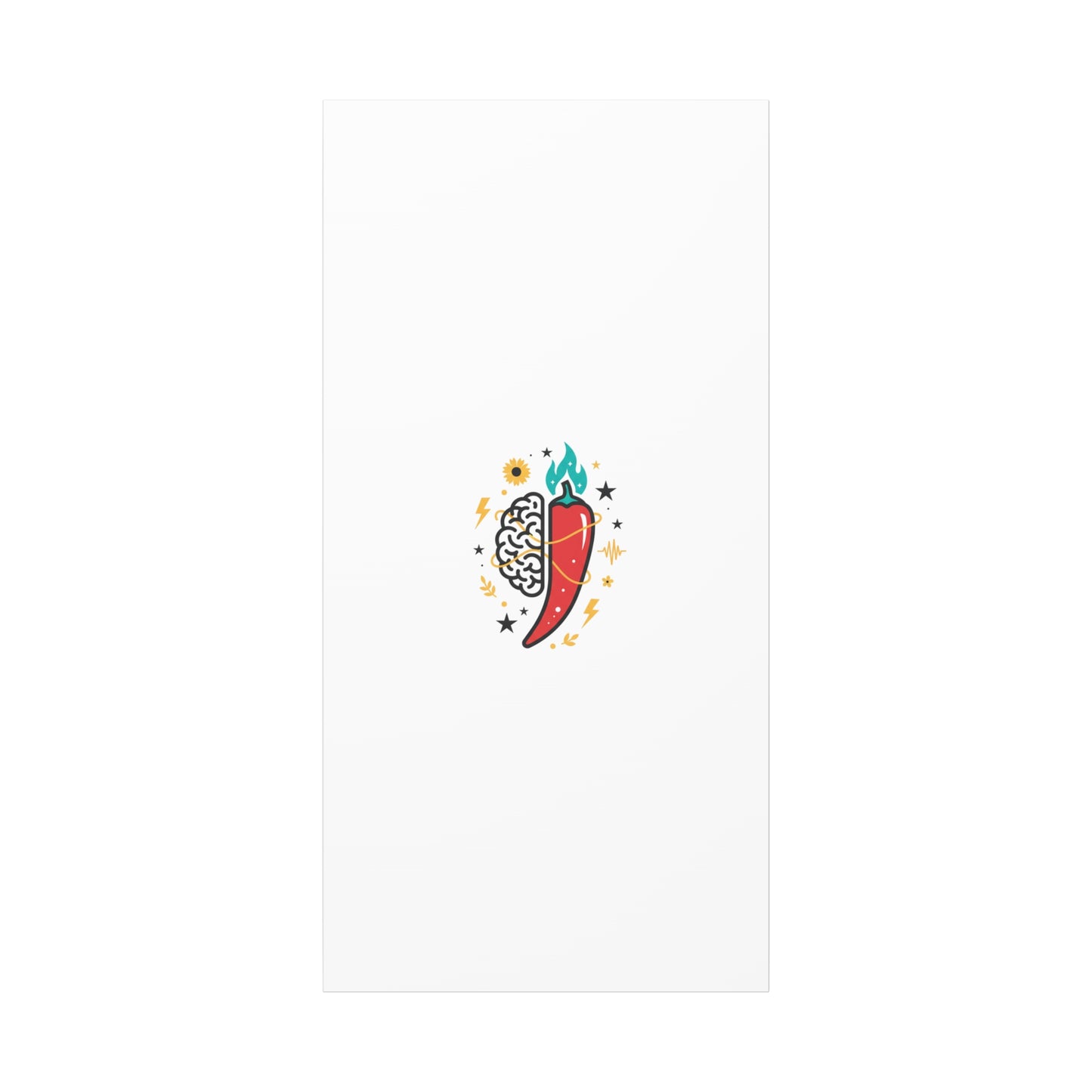 Neurodivergent Pride Brain & Chili Art Canvas | autism acceptance, autistic pride