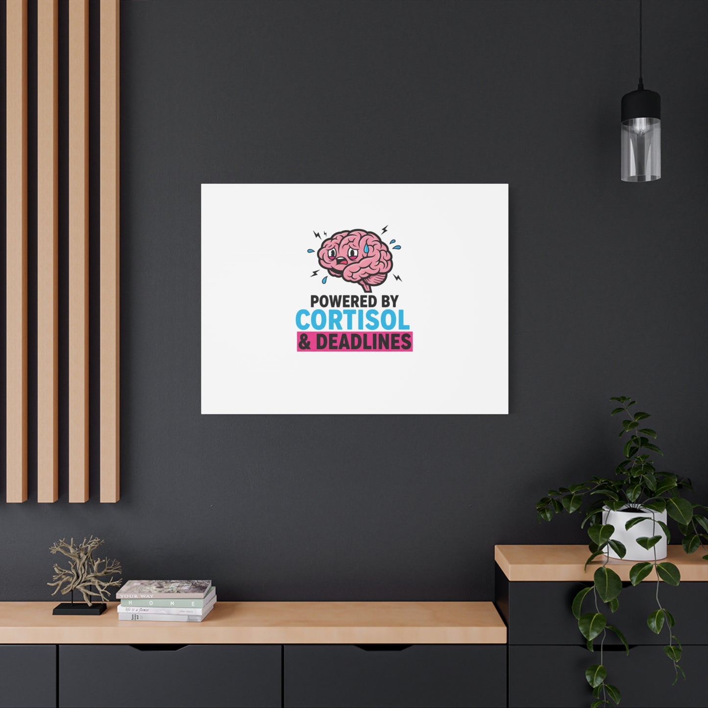 Powered by Cortisol & Deadlines Canvas | stress meme, burnout humor