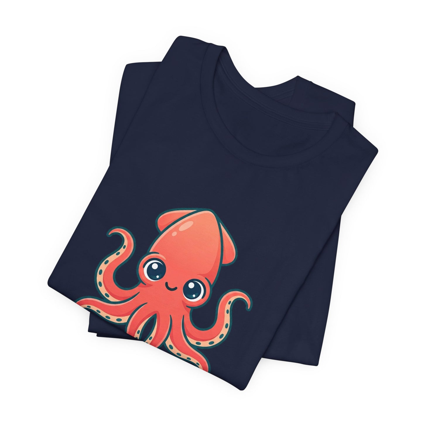 Cute Squid Illustration Tee | book lover shirt, cozy reader tee