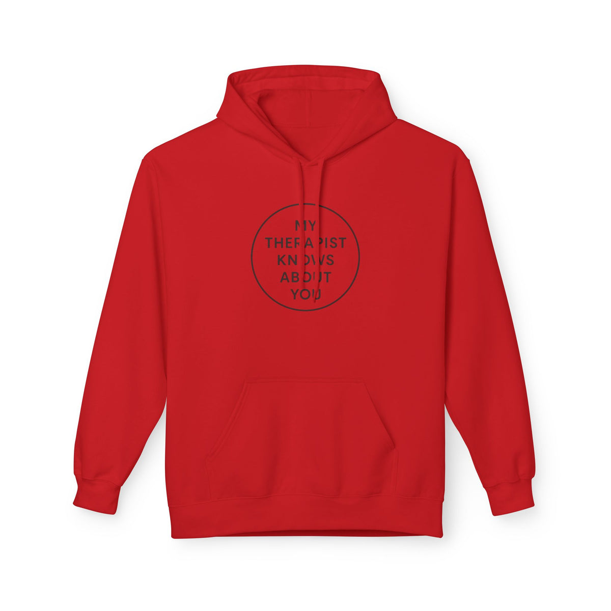 Therapist Knows About You Hoodie — Minimalist Circle Graphic Mental Health Support Pullover
