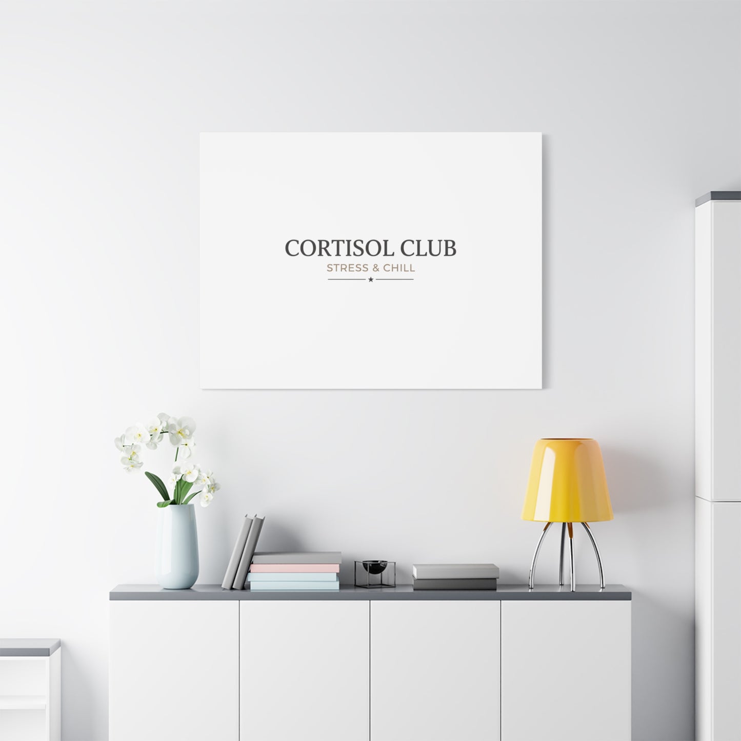 Cortisol Club Stress & Chill Canvas | stress meme, burnout humor