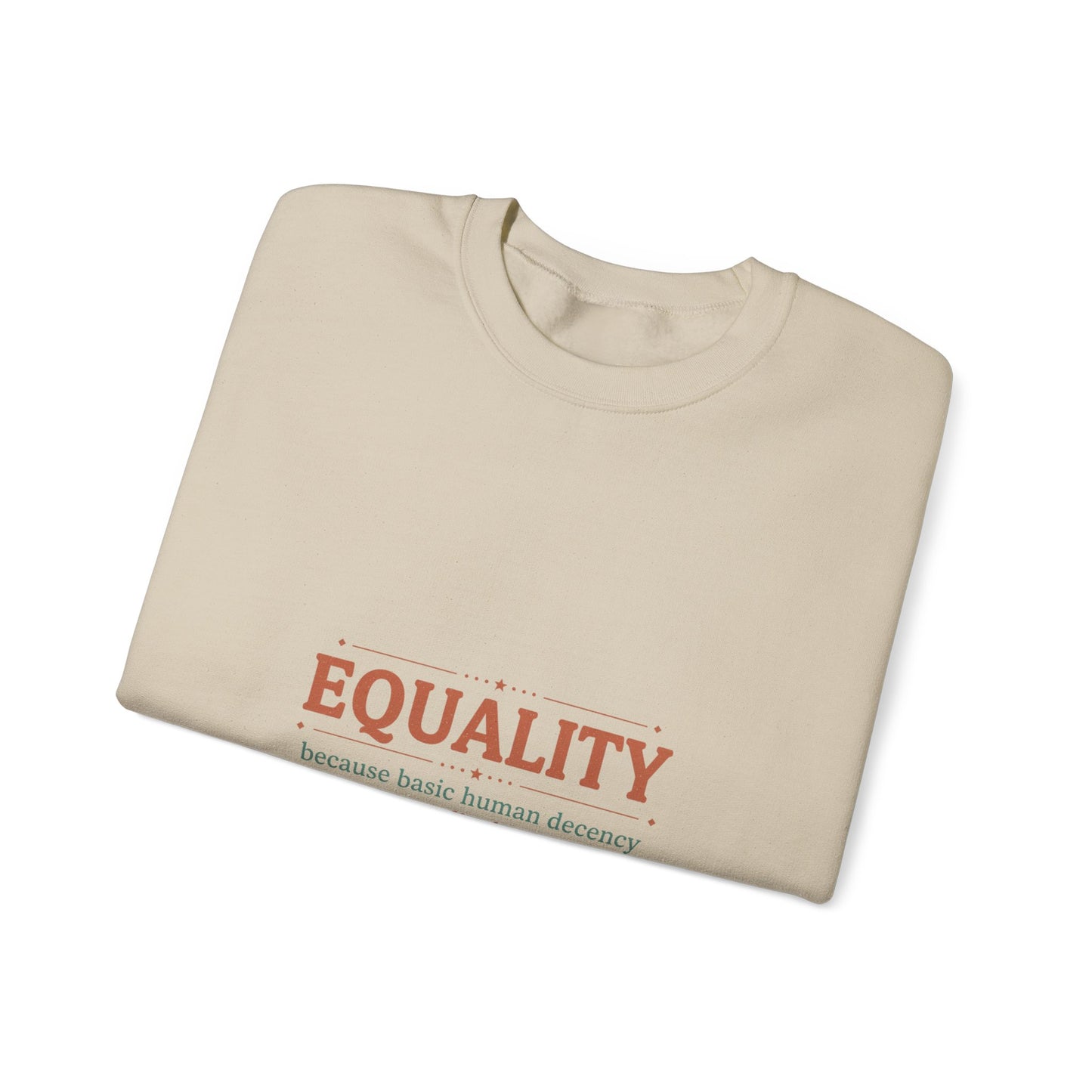 Equality Typography Crewneck Sweatshirt | IWD feminist slogan graphic, empowerment design