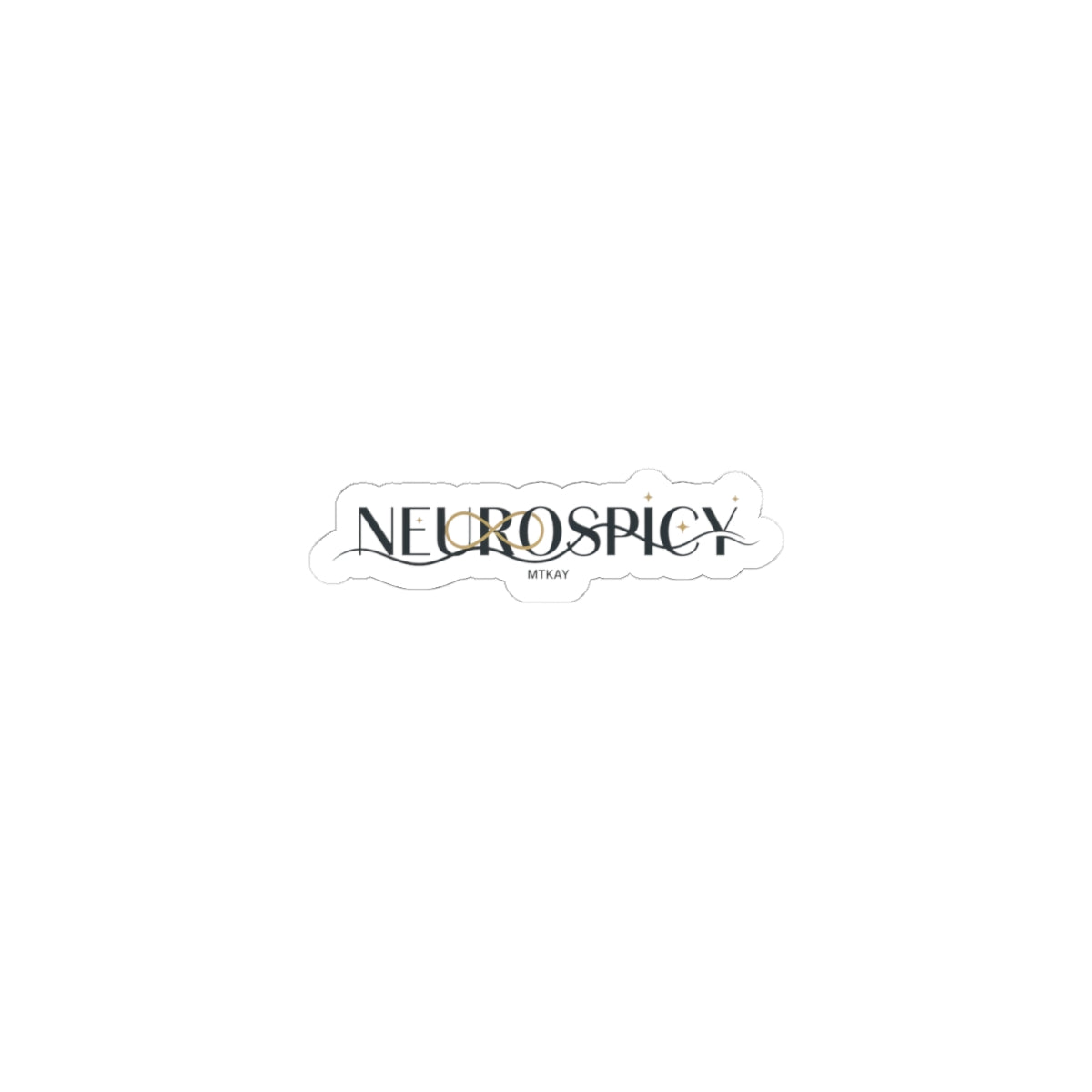 Neurospicy Script Sticker | neurodiversity, autistic pride
