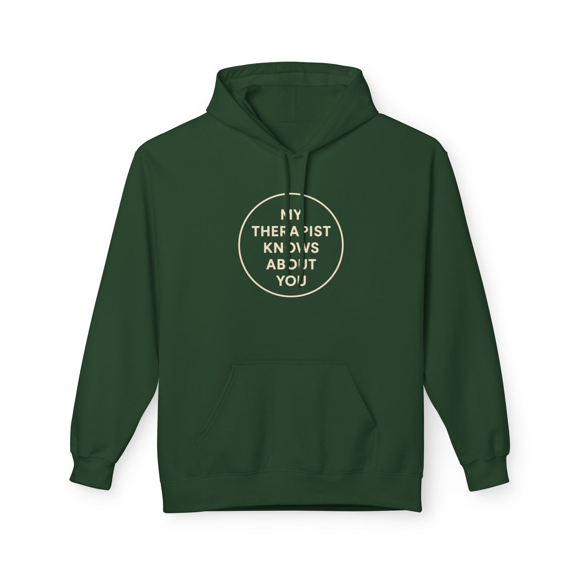 Therapist Knows About You Hoodie — Minimalist Circle Graphic Mental Health Support Pullover