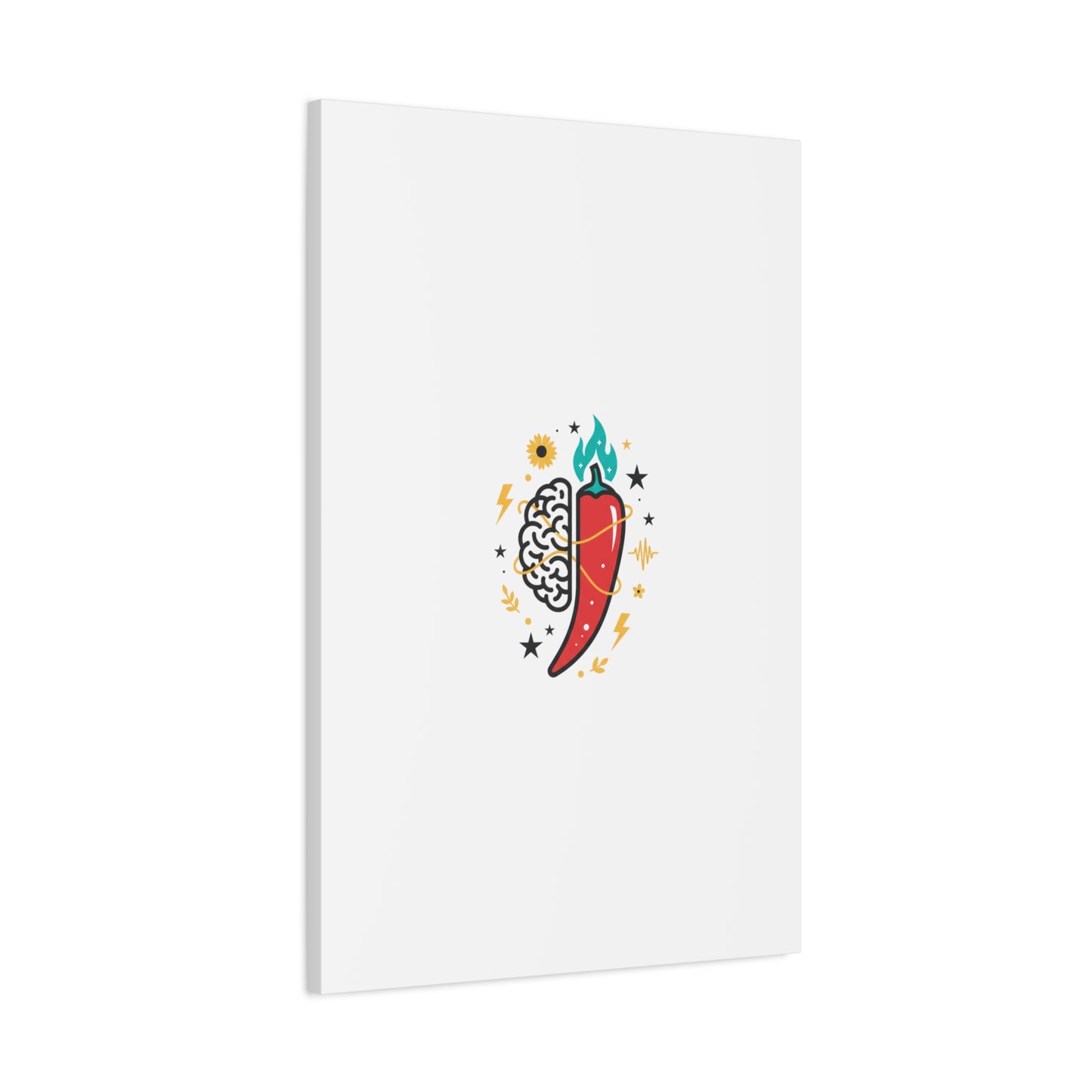 Neurodivergent Pride Brain & Chili Art Canvas | autism acceptance, autistic pride