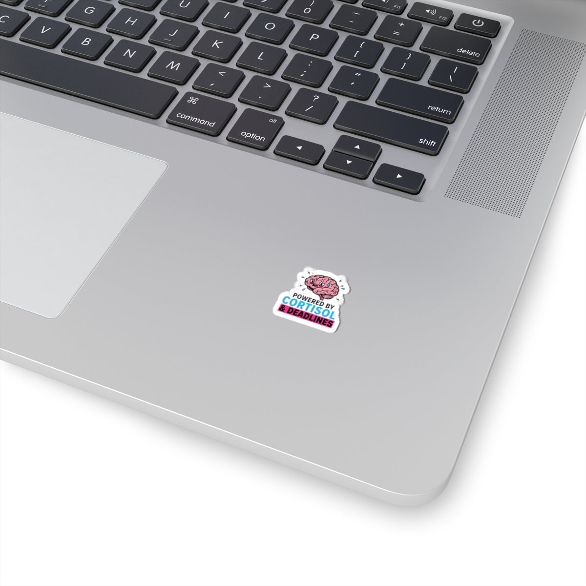 Powered by Cortisol Sticker | stress meme, burnout humor