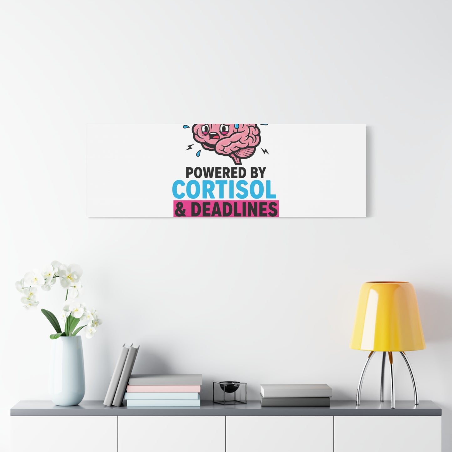 Powered by Cortisol & Deadlines Canvas | stress meme, burnout humor