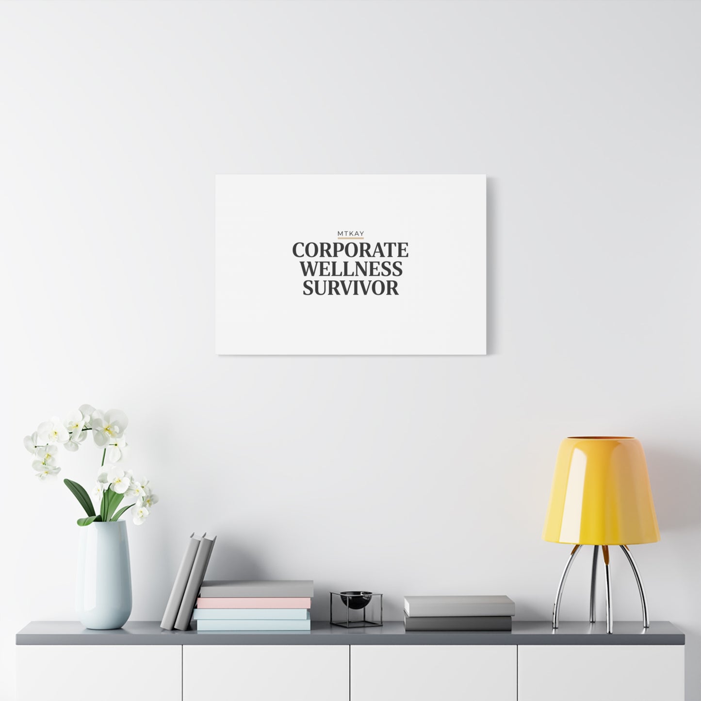Corporate Wellness Survivor Canvas | cortisol shirt, stress meme, burnout humor