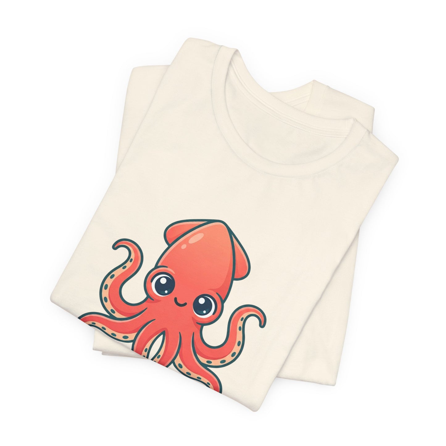 Cute Squid Illustration Tee | book lover shirt, cozy reader tee