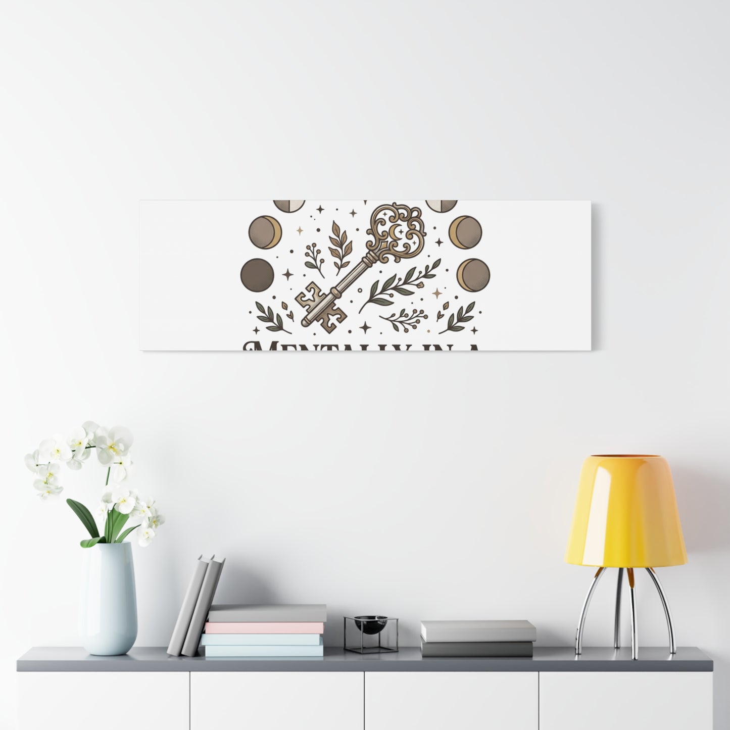Mentally in a Fantasy Novel Canvas | Book Lover, Dark Academia Print