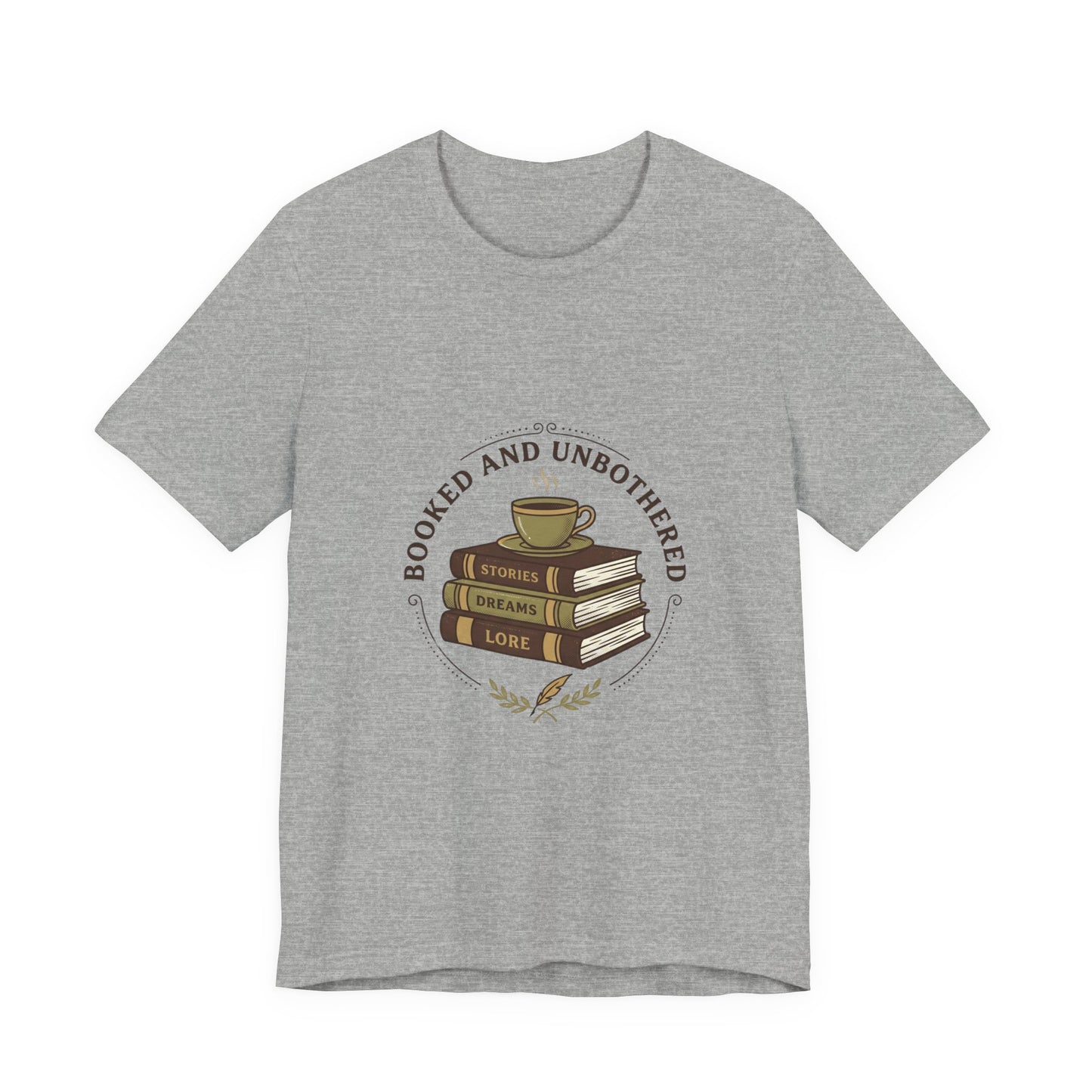 Booked and Unbothered T-Shirt | Book Lover shirt, cozy reader tee