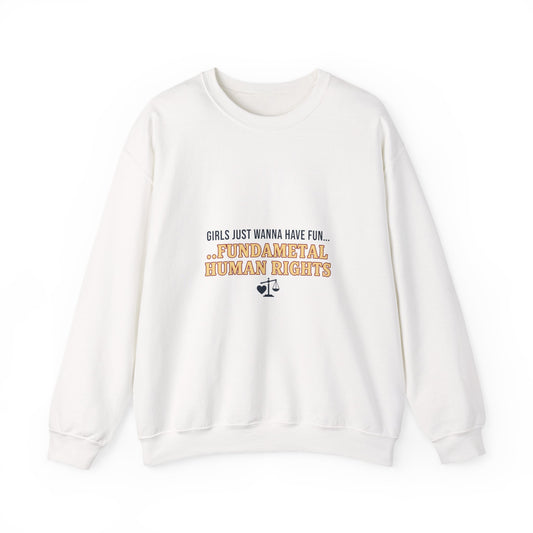 Fundamental Human Rights Sweatshirt | International Women's Day IWD typography