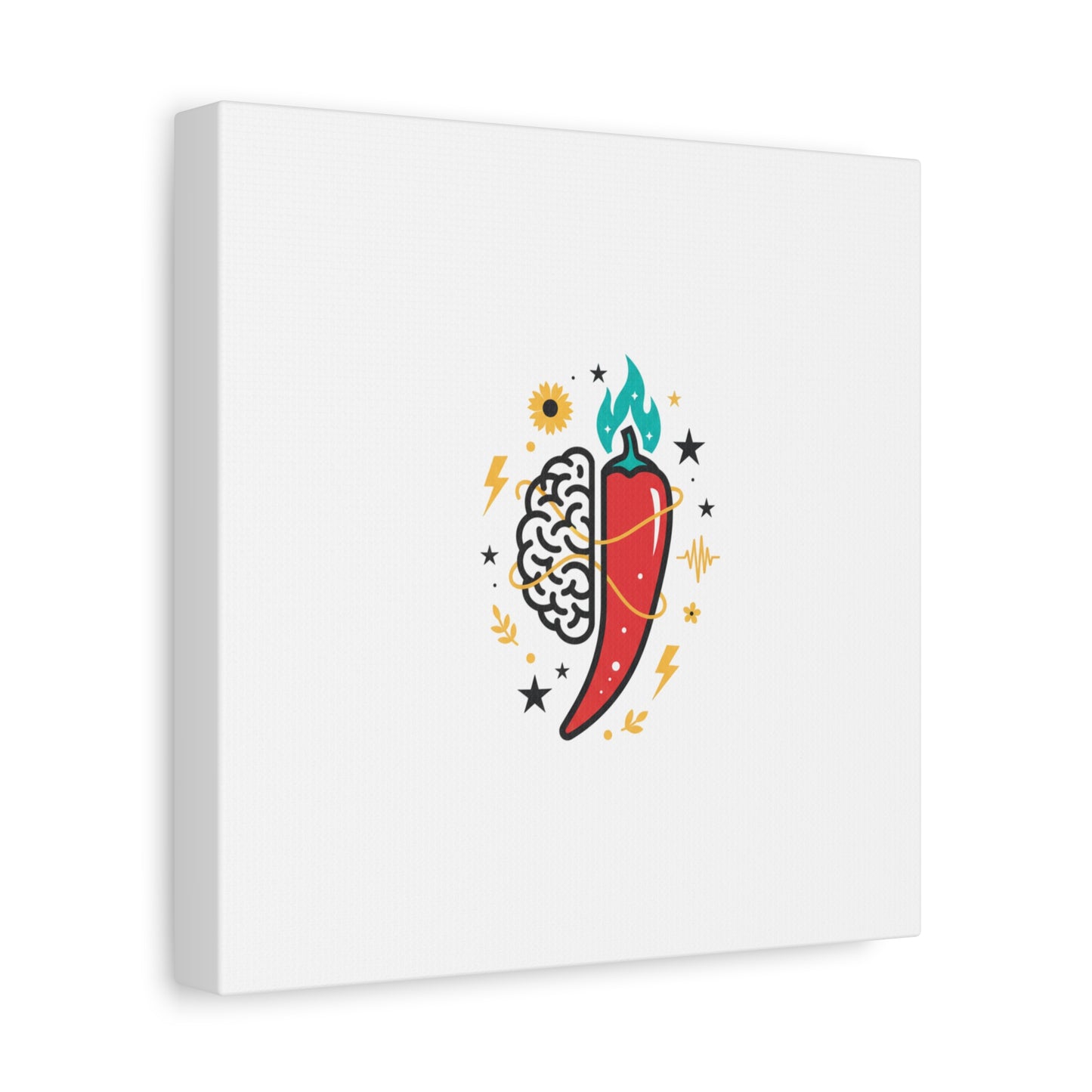 Neurodivergent Pride Brain & Chili Art Canvas | autism acceptance, autistic pride