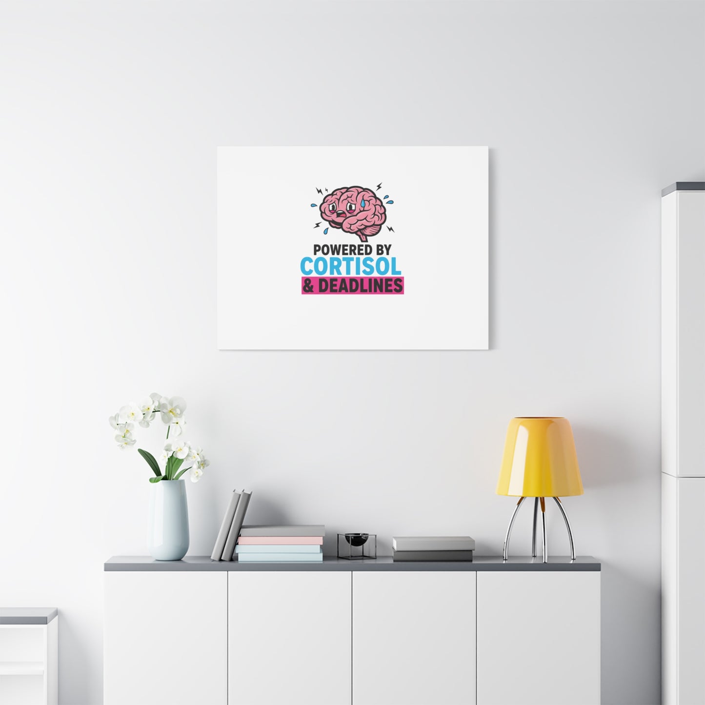 Powered by Cortisol & Deadlines Canvas | stress meme, burnout humor